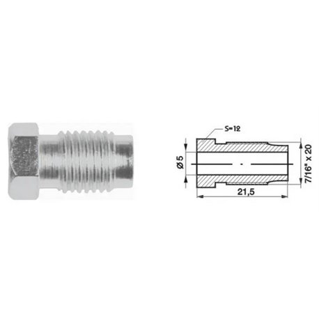 Złącze GZ przewodu hamulcowego (10 szt.) (dł.: 21,5mm 7/16x20UNF)