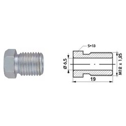 Złącze GZ przewodu hamulcowego (10 szt.) (dł.: 19mm, M12x1,25)