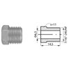 Złącze GZ fi6,5 G7/16"-24UNF SW11, L-14,5mm (10 szt.)