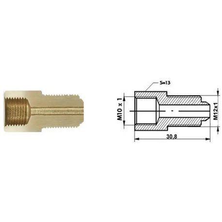 REDUKCJE (dł.: 30,8mm, M10x1/M12x1)