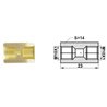 Łącznik mufa prosty M10x1,0 dł.: 23mm, gniazdo kielich (10 szt.)