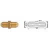Łącznik nypel 3/8"x24UNF/3/8"x24UNF dł.: 28mm