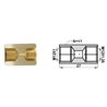 Łącznik mufa redukcyjny M12x1,0/M12x1,25 dł.: 27mm, gniazdo kielich