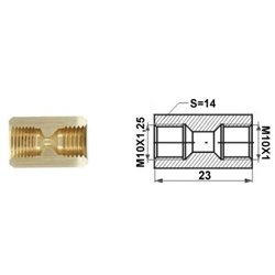 Łącznik mufa (dł.: 23mm, M10x1/M10x1,25)