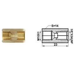 Łącznik mufa (dł.: 23mm, M10x1/M10x1) 