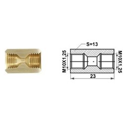 Łącznik mufa (dł.: 23mm, M10x1,25/M10x1,25)