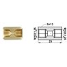 Łącznik mufa prosty M10x1,25 dł.: 23mm, gniazdo kielich