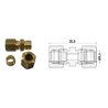 Łącznik kompletny do rurki 6,4mm dł.: 36,8mm