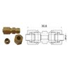 Łącznik kompletny do rurki 4,8mm dł.: 30,8mm