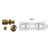 Łącznik kompletny do rurki 3,55mm dł.: 32,8mm