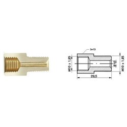 Redukcja M10x1,25/M10x1,25 złącza hamulcowego dł.: 29,5mm,