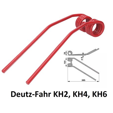 Palec zgrabiarki 370/105/35 fi9,0 mm, pasuje do Deutz-Fahr