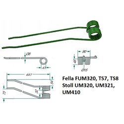 Palec zgrabiarki 441/92/41 fi8,0 mm, prawy, pasuje do Fella