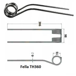 Fella 150296 Palec przetrząsacza org. Fella