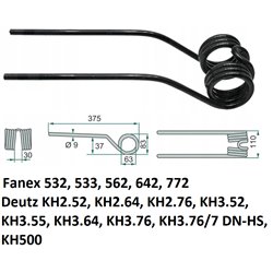 Palec zgrabiarki 375/104/51 fi10 mm, oryginał Deutz-Fahr