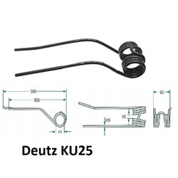 Palec zgrabiarki 385/96/41 fi9,0 mm, pasuje do Deutz-Fahr (16502746)