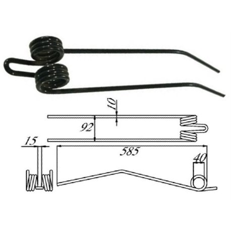Palec, ząb zgrabiarki 585/92/40 fi10 mm, oryginał Deutz-Fahr VF1660370086 Deutz Fahr 9660370086007