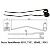Palec, ząb zgrabiarki 600/95/50 fi9,0 mm, oryginał Deutz-Fahr VF1662440486 Deutz Fahr 9662440486007