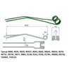 Palec, ząb zgrabiarki 600/95/50 fi9,0 mm, oryginał Deutz-Fahr VF1662421488 Deutz Fahr 9662421488006
