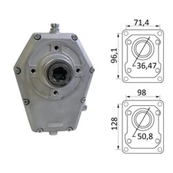 Multiplikator 1:3,5 do pomp grupy 3 szybkozłącze 1i3/8" Z6