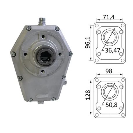 Multiplikator 1:3,5 do pomp grupy 3 szybkozłącze 1i3/8" Z6
