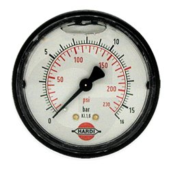 Hardi 283754 Manometr 0-16bar 1/4" tył, glicerynowy fi65mm
