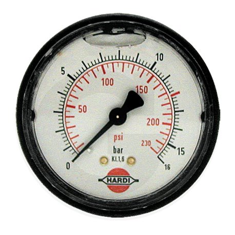 Hardi 283754 Manometr 0-16bar 1/4" tył, glicerynowy fi65mm