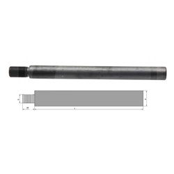 Sworzeń gwintowany 30x250xM27x2