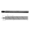 Sworzeń 30x300 gwintowany M27x2 smarowany 