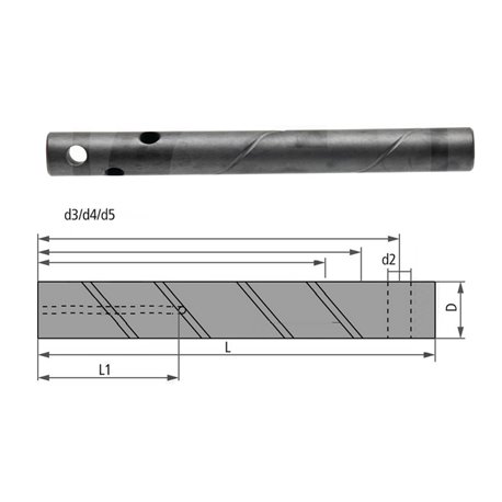 Sworzeń 40x295 ze smarowanim C45