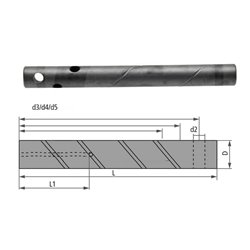 Sworzeń 35x235 ze smarowanim C45