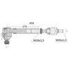 Drążek kierowniczy stożek-28,9/32,4, M27x1,5R L-414mm,