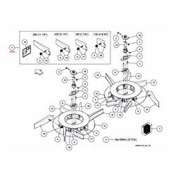 Vicon A138361530 Zestaw łopatek rozsiewacza (M) Ss - M12