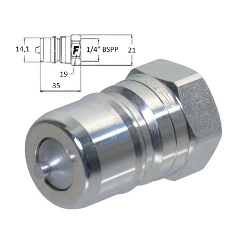 Szybkozłącze wtyczka ISO B wew. 1/4" BSP Faster