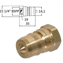 Szybkozłącze wtyczka ISO B wew. 1/4" BSP Faster