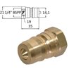 Szybkozłącze wtyczka ISO 6,3 wew. 1/4" BSP Faster mosiądz