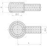 Przyłącze rurowe G3/8 DN12 - 106mm