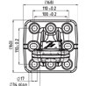 Ucho zaczepu, z kołnierzem przykręcane 50 mm