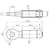 Ucho zaczepu, obrotowe 52 mm, L-390 25 t