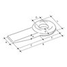 Ucho zaczepu fi50 3/36t 45x100 L340 do wspawania,