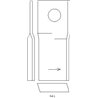 Nożyk kosiarki lewy 94 x 40 x 3mm gat Ø 19mm Kramp