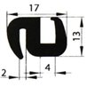 Uszczelka szyby 13x17/4/2 - 1m