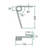 Palec zagarniający Hassia, Lemken 7mm, przedni, pasuje 033298