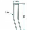 Hassia 3538802 Palec zagarniający, 14 mm Lemken
