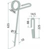 Palec zagarniający Kockerling 13 mm, 540 mm