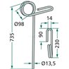 Palec zagarniający Kockerling 13 mm, 600 mm