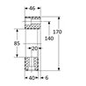 Element gumowy sprzęgła (4) LF28 60SH fi85/140/170