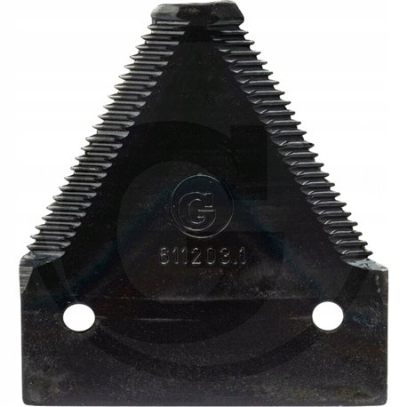 Nożyk kosy 2,7mm, szer.76/51,6 dł.82,3mm -nit 6,5/20 górnoryflowan drobny ząb 6112031