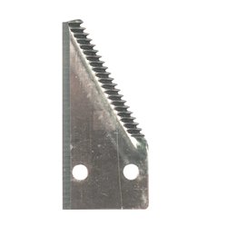 Nożyk kosy 3,0mm, szer.76/52,0 dł.82mm -nit 6,0/16,5 górnoryflowany droby ząb ostrze końcowe