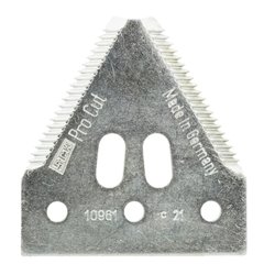 Nożyk kosy 2,7mm, szer.76/51,6 dł.80,0mm -nit 6,5/15 górnoryflowany gruby ząb Schumacher 10961.06,